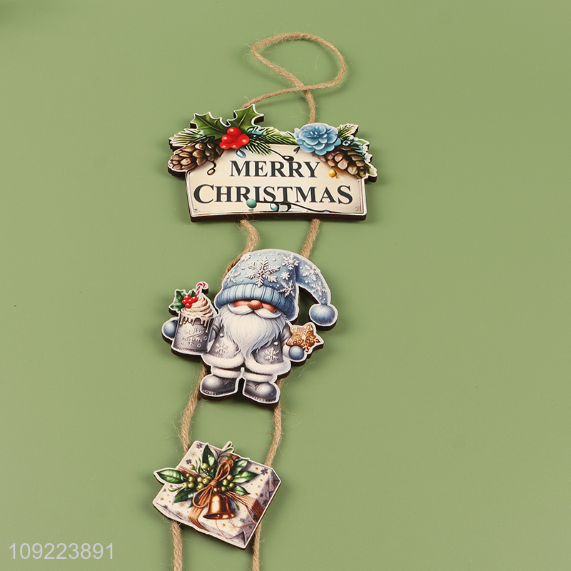 Factory Price Wooden Christmas Door Sign Christmas Tree Wooden Hanging Ornaments