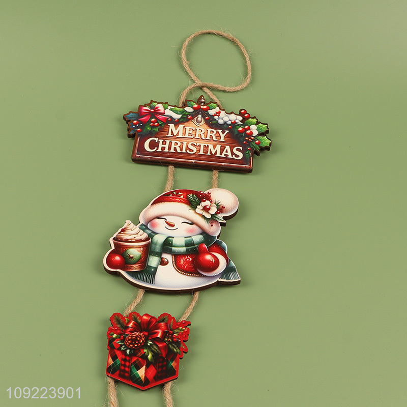 High Quality Wooden Christmas Door Sign Christmas Tree Wooden Hanging Decorations