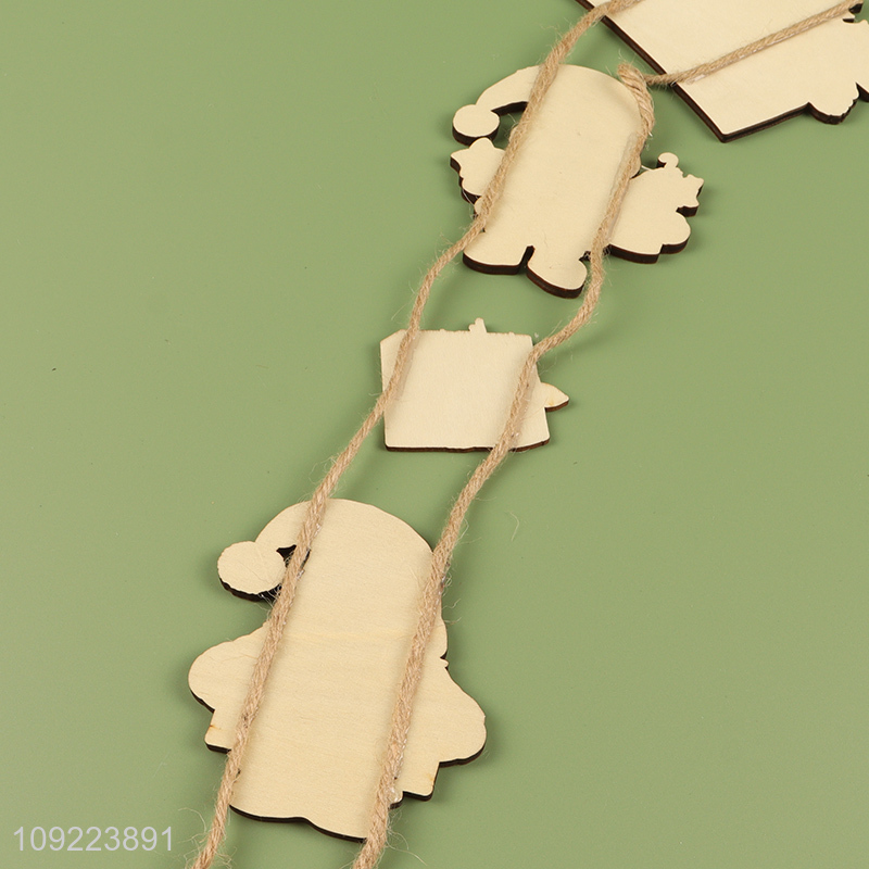 Factory Price Wooden Christmas Door Sign Christmas Tree Wooden Hanging Ornaments