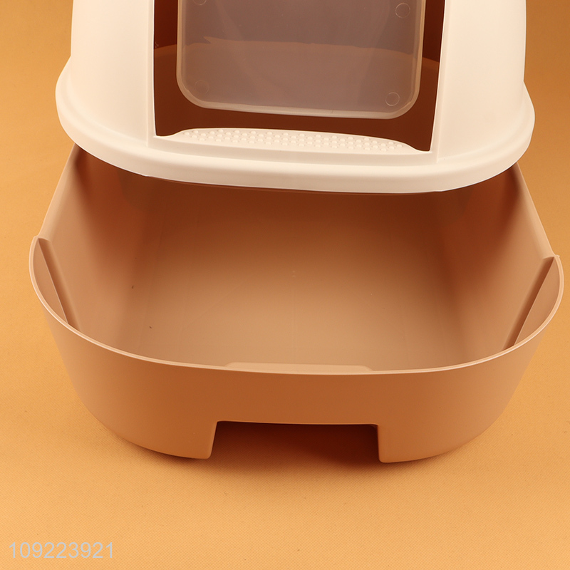 High Quality Enclosed Anti-Splashing Cat Kitten Litter Box Set