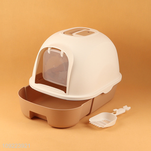 High Quality Enclosed Anti-Splashing Cat Kitten Litter Box Set