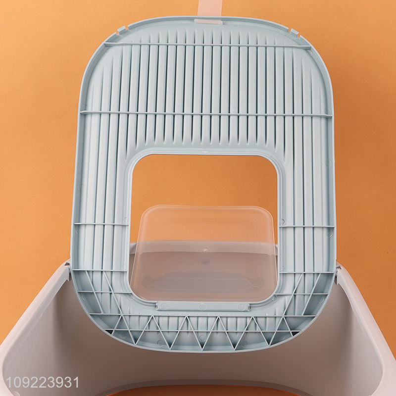 Factory Price Enclosed Splash Proof Cat Kitten Litter Box Set
