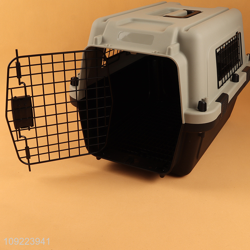 High Quality Portable Plastic Dog Kannel Pet Cat Travel Carrier