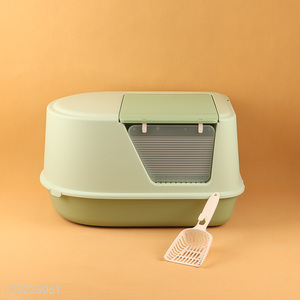 Wholesale Enclosed Cat Litter Box Kitten Litter Box with Scoop