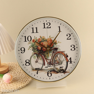 Factory price round wall decoration wall clock digital clock for sale