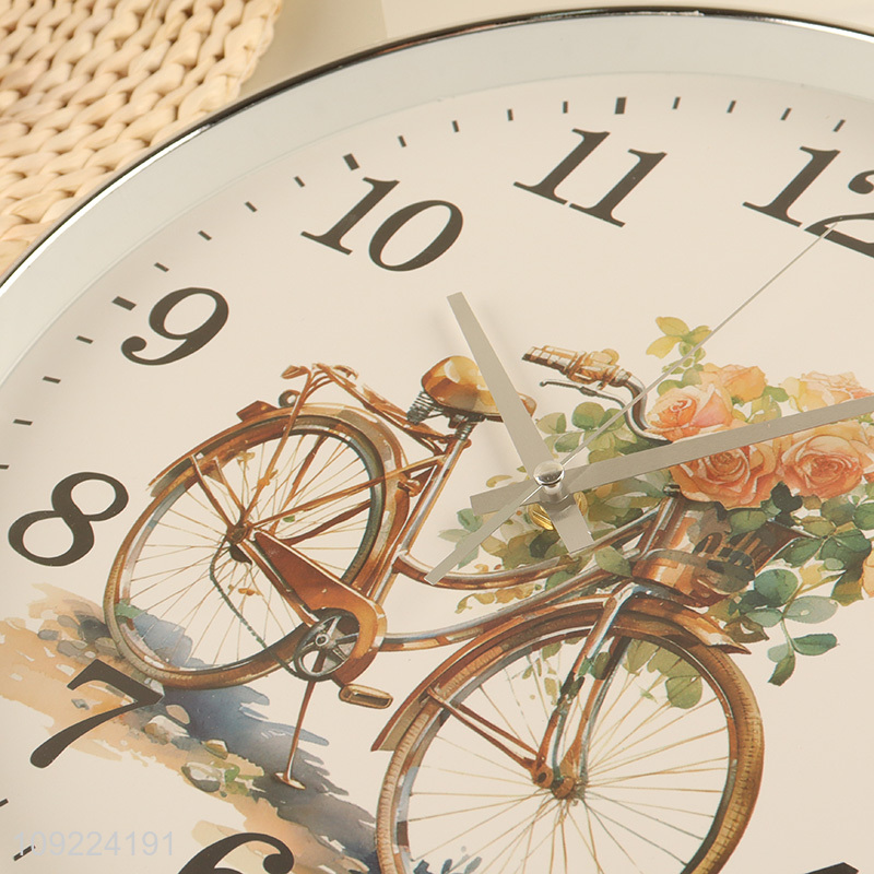 Factory price round wall decoration wall clock digital clock for sale