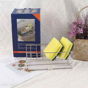 New Arrival Stainless Steel Kitchen Sink Caddy Dish Sponge Holder