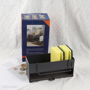 High Quality Carbon Steel Sponge Holder Kitchen Sink Caddy Organizer