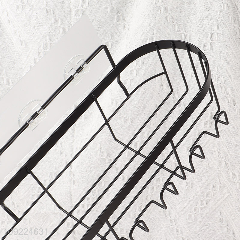 Wholesale Carbon Steel Shower Caddy No Drill Adhesive Bathroom Shelves