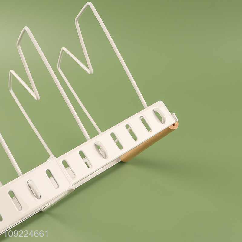 High Quality Stainless Steel Dish Drying Rack Metal Wire Pot Lid Holder