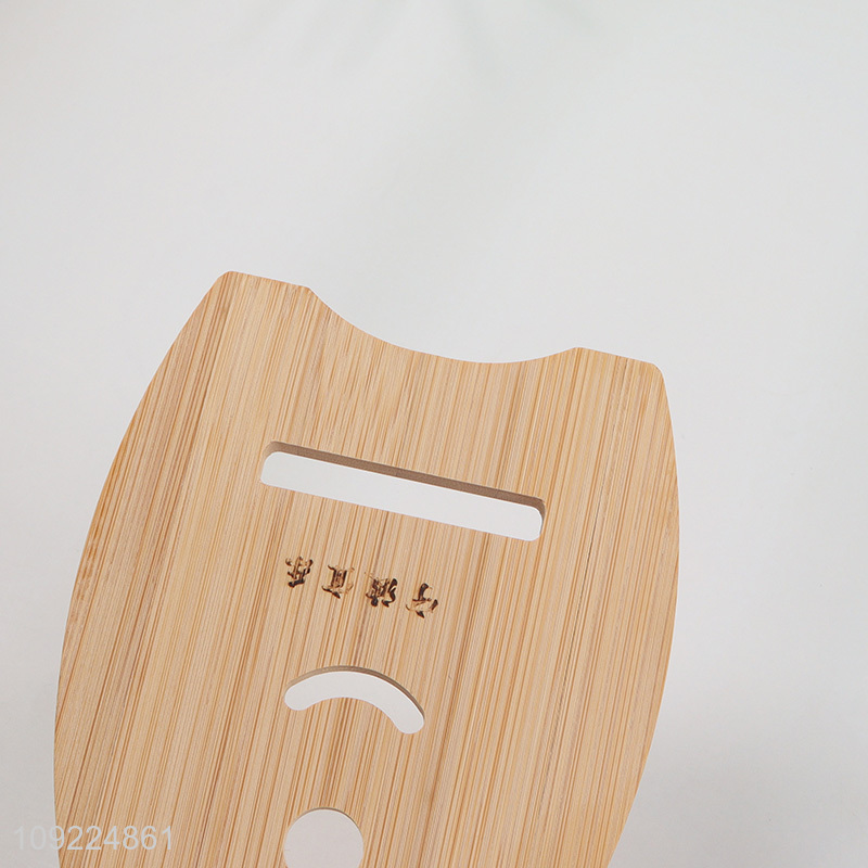 Good Quality Cute Bear Shaped Bamboo Mobile Phone Holder for Desk