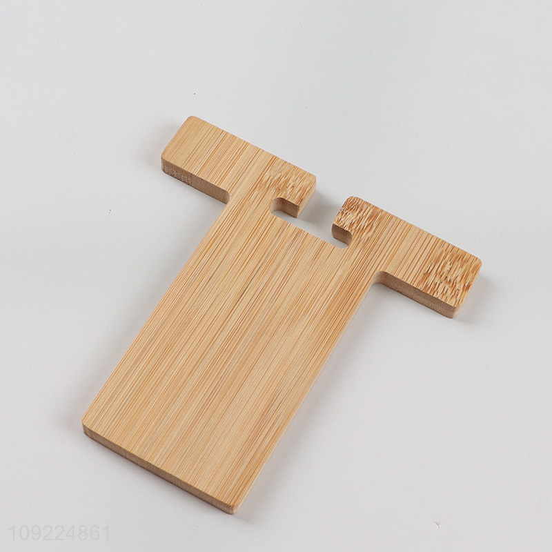 Good Quality Cute Bear Shaped Bamboo Mobile Phone Holder for Desk