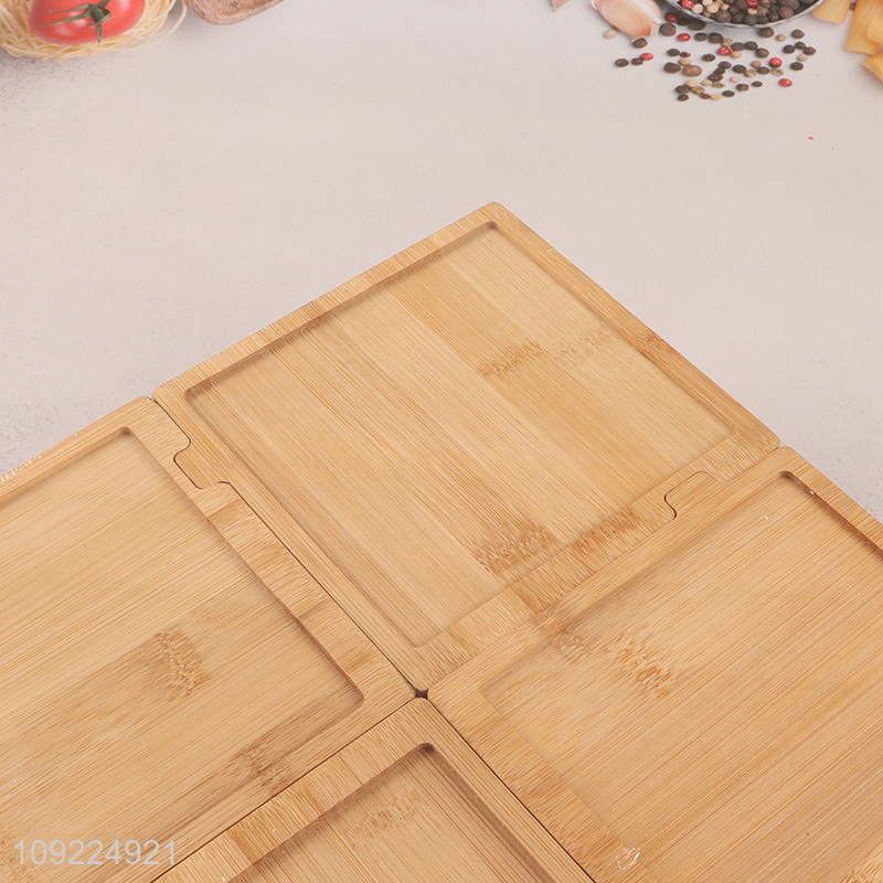 New Product Bamboo Serving Tray Food Snacks Fruits Serving Platter