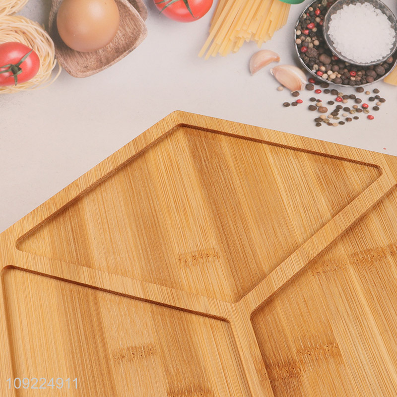 High Quality Bamboo Serving Tray Food Serving Platter for Parties