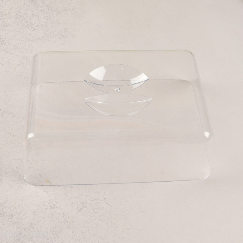 Factory Price Rectangular Bamboo Butter Dish Serving Tray with Lid