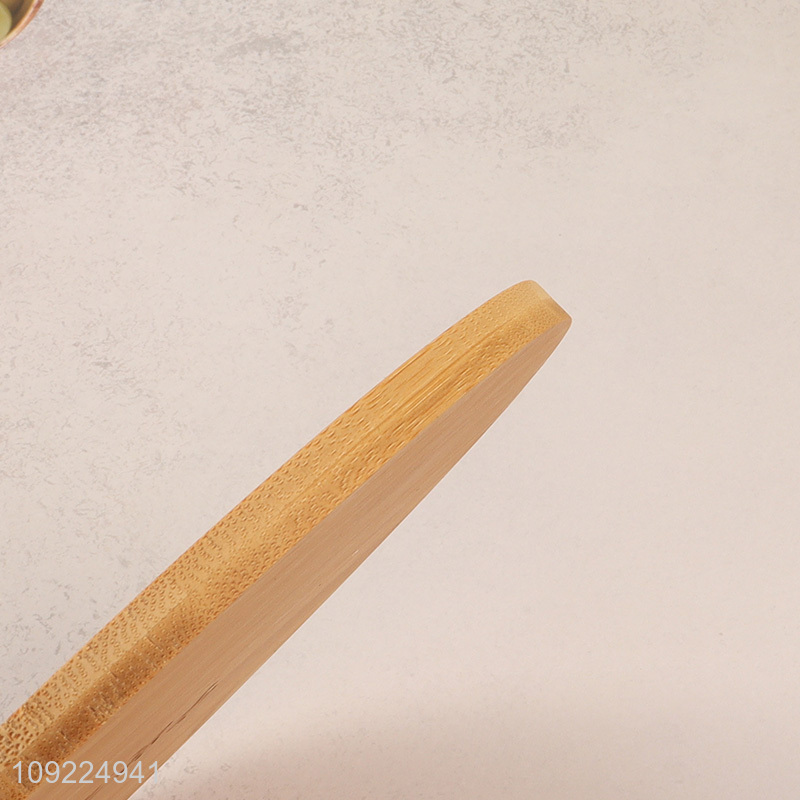 China Imports Round Bamboo Butter Cheese Cake Serving Tray with Cover