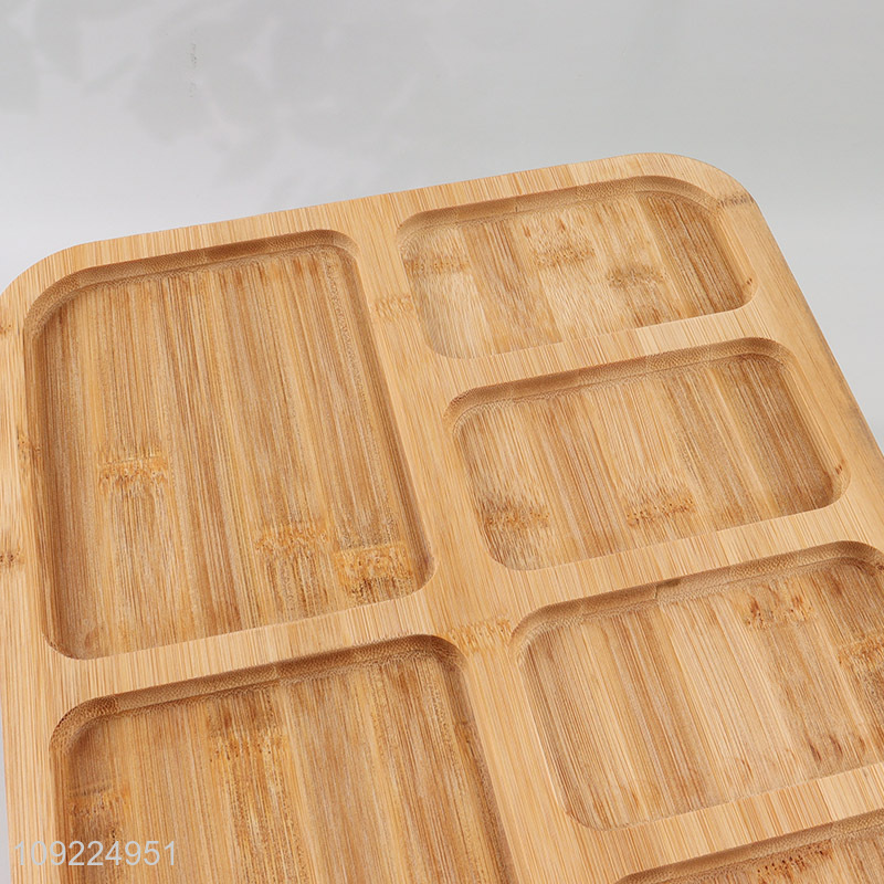 High Quality Portable Bamboo Charcuterie Board with Clear Lid for Picnic