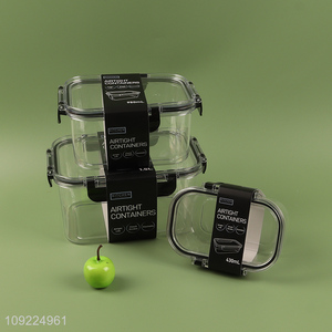 Good Quality 430 950 1500mL Plastic Food Storage Container with Airtight Lid