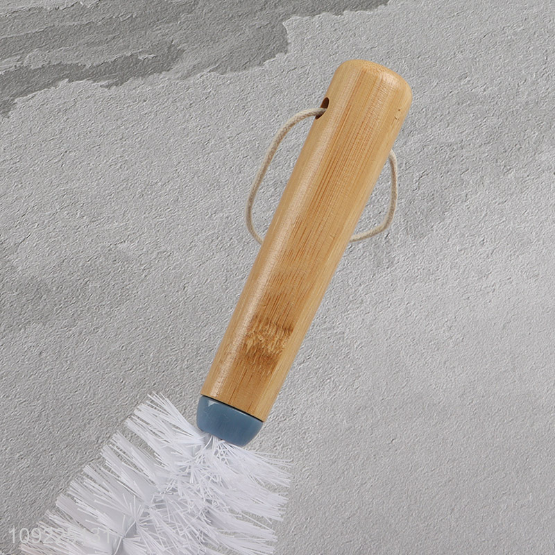 High Quality Bamboo Handle Bottle Brush for Cleaning Water Bottles Mugs
