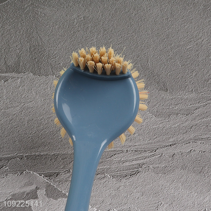 Factory Supply Double Sided Pot Brush Kitchen Scrub Brush with Handle