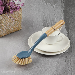 China Imports Pot Dish Scrub Brush Bamboo Handle Pot Dish Scrubber