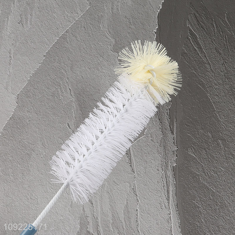 Wholesale Bamboo Handle Bottle Brush for Cleaning Water Bottles Glass Vases