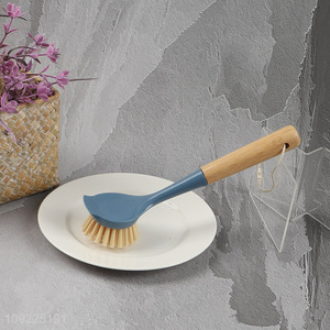 Good Quality Bamboo Handle Pot Dish Scrub Brush Kitchen Cleaning Tools