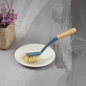 New Arrival Pot Scrub Brush Dish Cleaning Brush with Wooden Handle