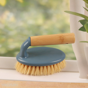 New Arrival Multi-Function Laundry Shoe Cleaning Brush with Bamboo Handle