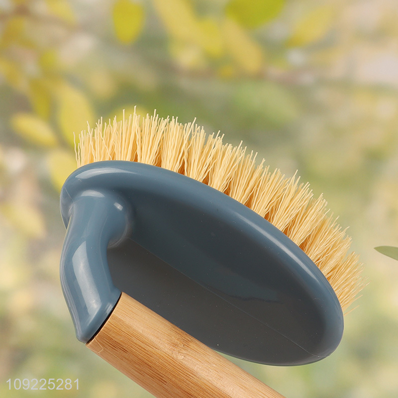 New Arrival Multi-Function Laundry Shoe Cleaning Brush with Bamboo Handle