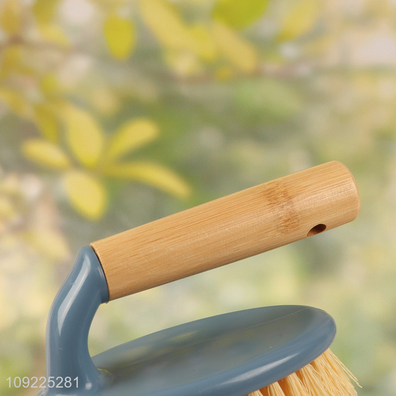 New Arrival Multi-Function Laundry Shoe Cleaning Brush with Bamboo Handle