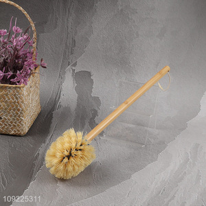 New Product Plastic Toilet Brush Toilet Cleaner Brush with Bamboo Handle