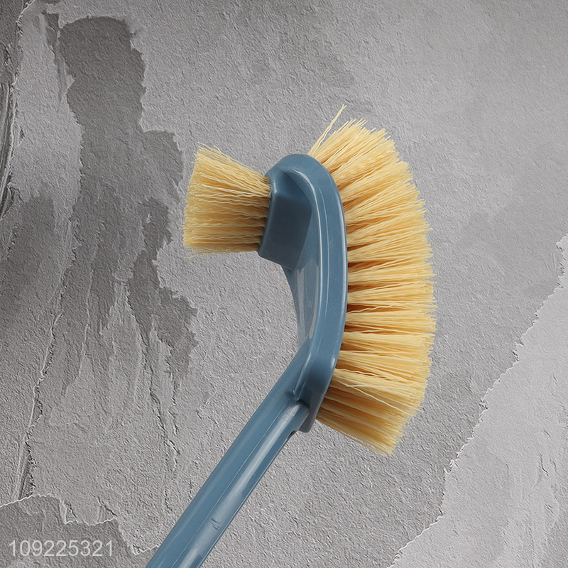 Wholesale Bathroom Accessories Double Sided Toilet Brush with Wooden Handle