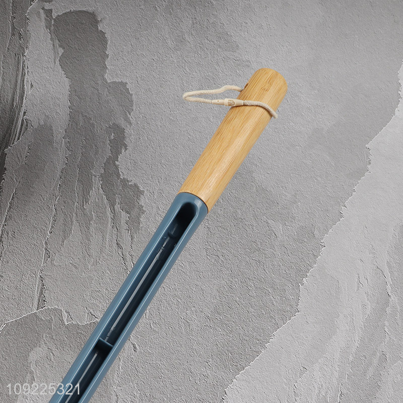 Wholesale Bathroom Accessories Double Sided Toilet Brush with Wooden Handle