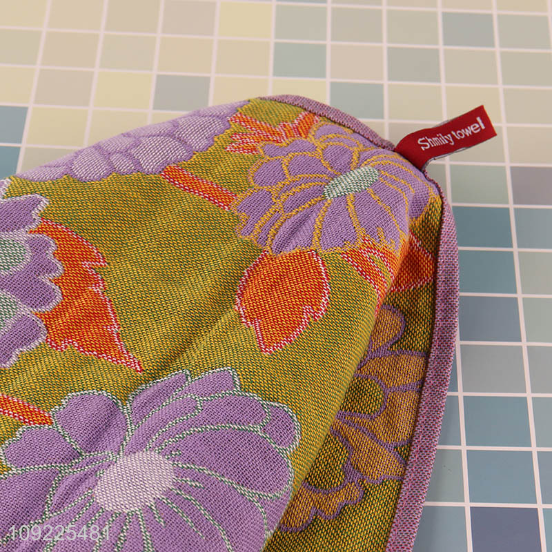 Hot products flower printed household face washing towel