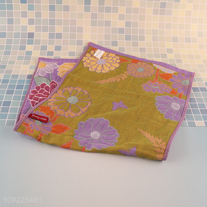 Hot products flower printed household face washing towel
