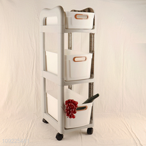 China factory multi-layer movable household storage rack storage shelves