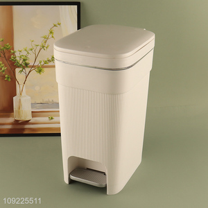 Top selling large capacity 15L indoor pedal waste bin trash can wholesale