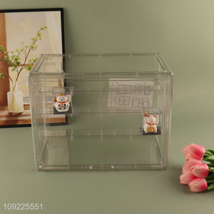Top quality clear plastic desktop decor blind box storage box for sale