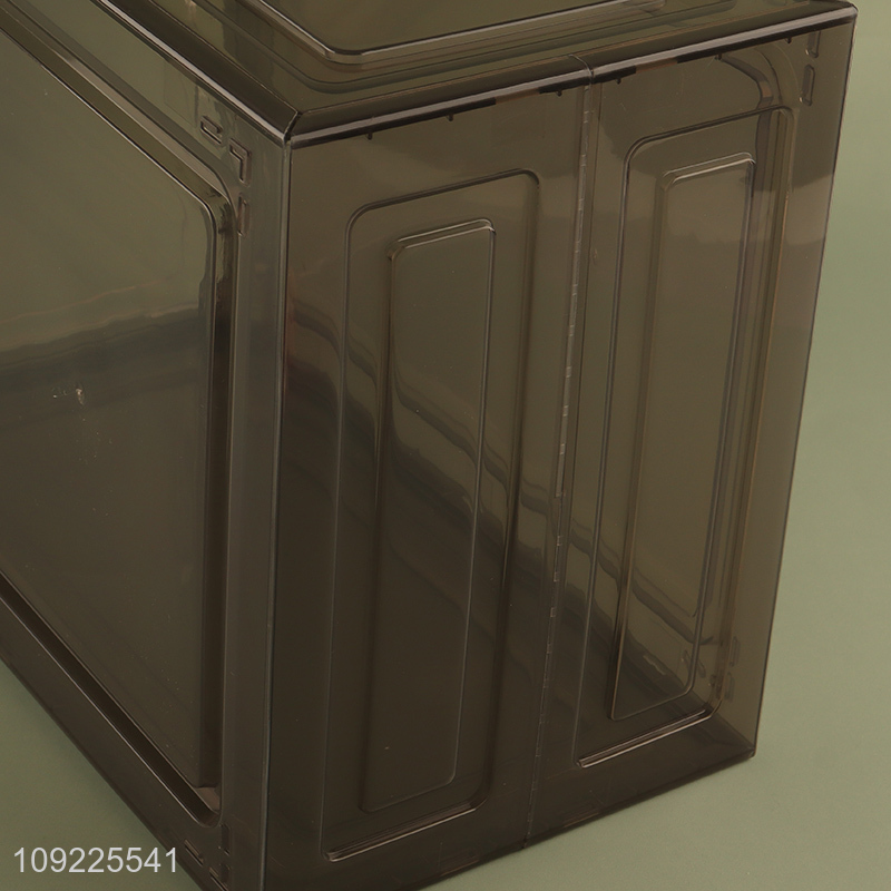Yiwu market plastic household shoes box shoes storage box with lid