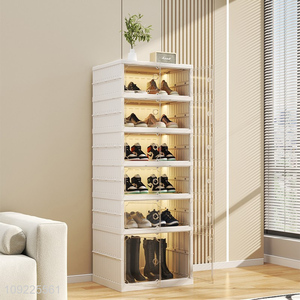 Good selling multi-layer folding space saving household shoes rack shoe cabinet