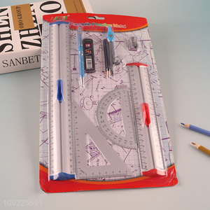 Top products professional stationery set ruler compasses set for school students