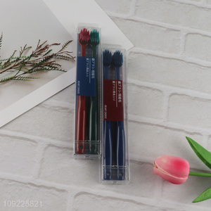 Top selling 2pcs adult tooth cleaning toothbrush for oral care