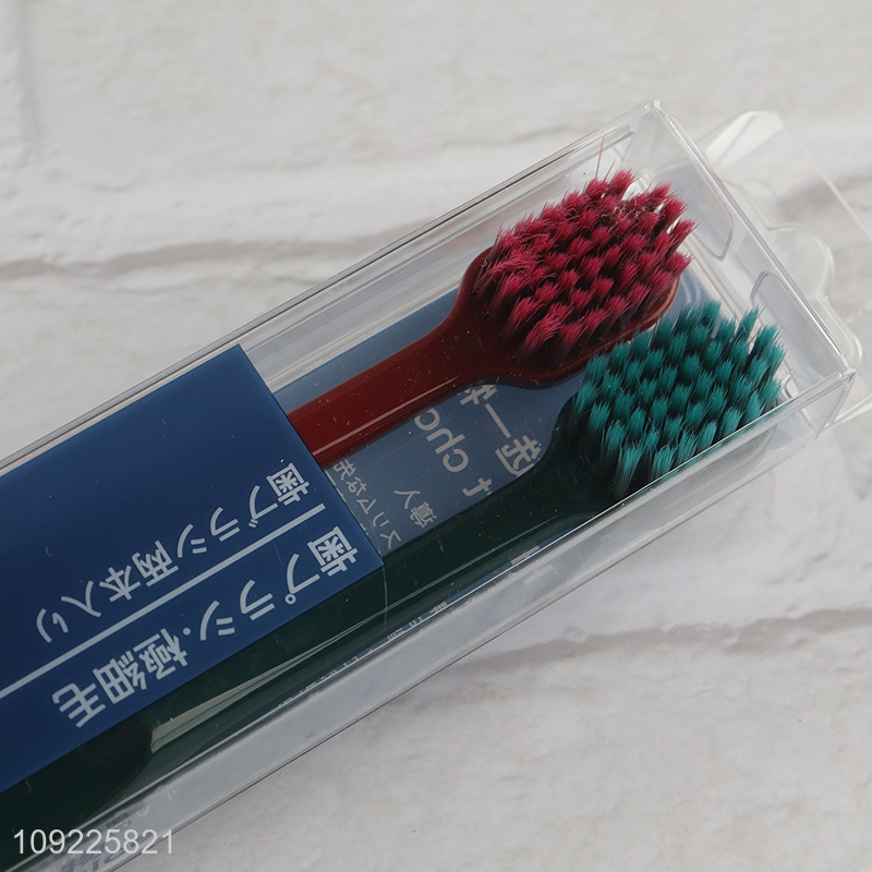 Top selling 2pcs adult tooth cleaning toothbrush for oral care