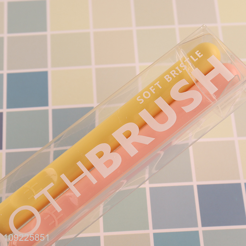 Top products 2pcs adult soft bristle tooth cleaning toothbrush