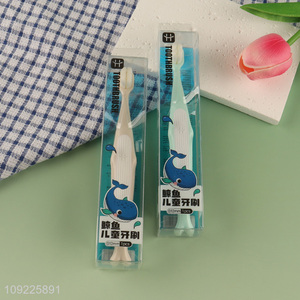 Good quality children whale tooth cleaning toothbrush for oral care