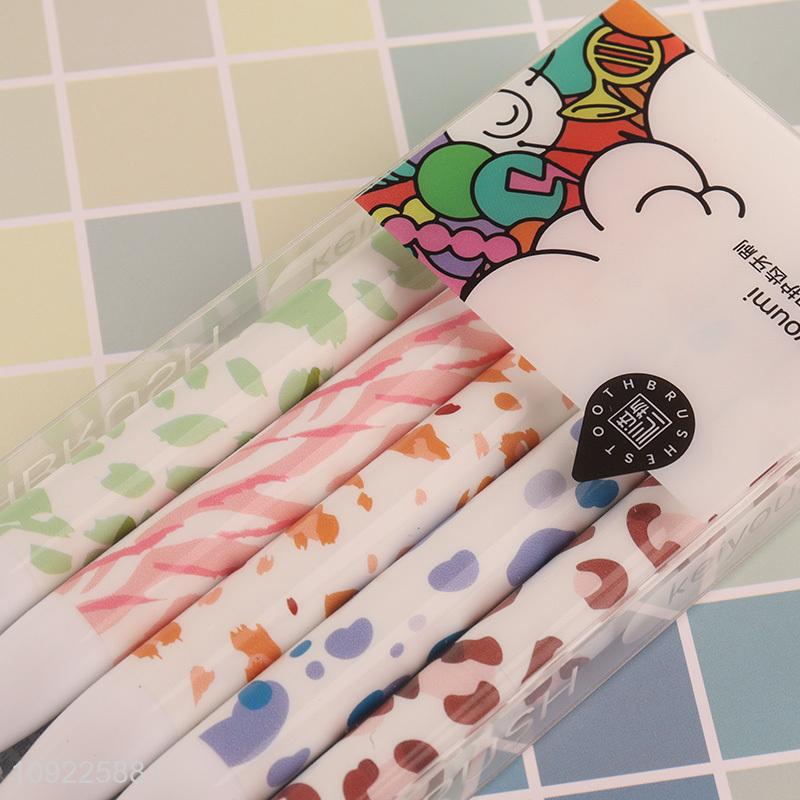 Popular products 5pcs multicolor soft bristle tooth cleaning toothbrush