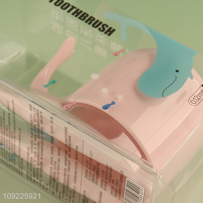 Factory price cartoon whale children toothbrush mouthwash cup set