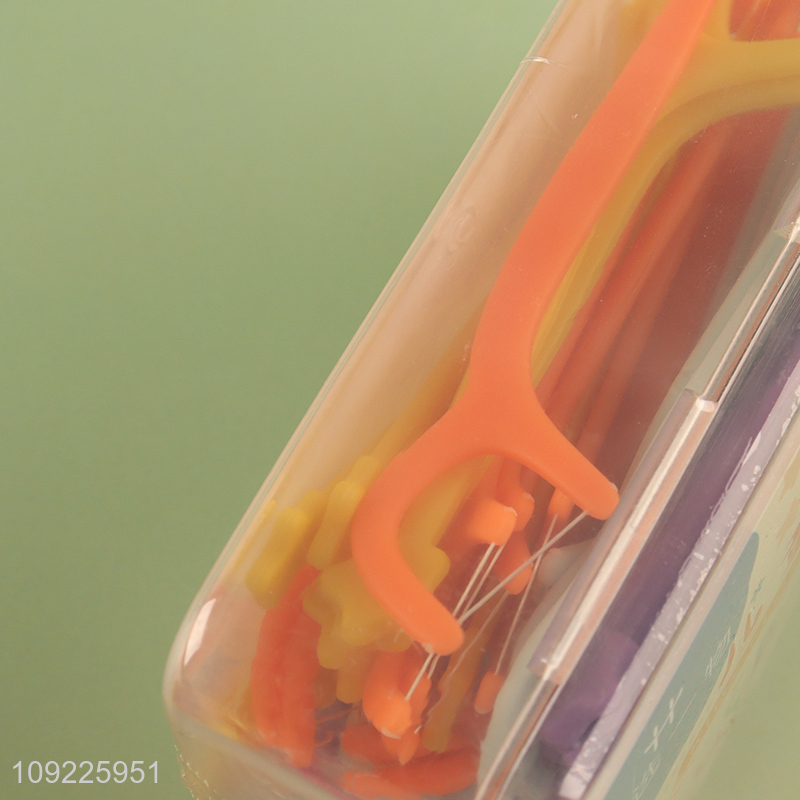 Online wholesale 50pcs oral care children dental flossers