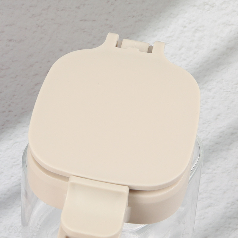 New Product Glass Spice Jar Glass Seasoning Container with Spoon